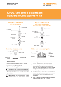 LPS/LP2H probe diaphragm conversion/replacement kit