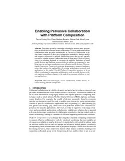 Enabling Pervasive Collaboration with Platform