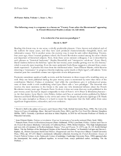 A la recherche d`un nouveau paradigme? - H