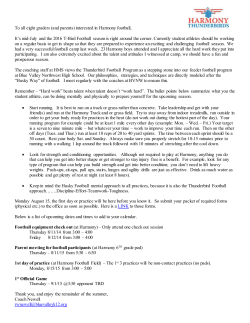 Preseason Football Letter