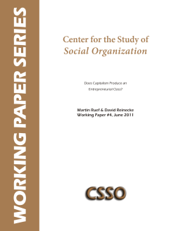 Does Capitalism Produce an Entrepreneurial