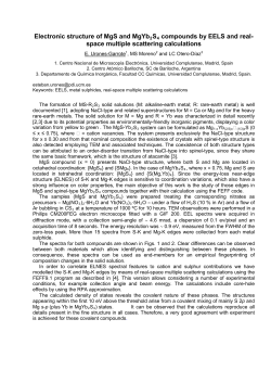 Electronic structure of MgS and MgYb2S4 compounds by EELS and