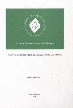 pilot scale production of sugars from sago starch