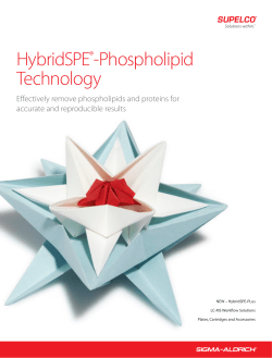 HybridSPE&reg;-Phospholipid Technology