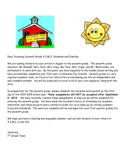 Dear Incoming Seventh Grade AIMS Students and Families