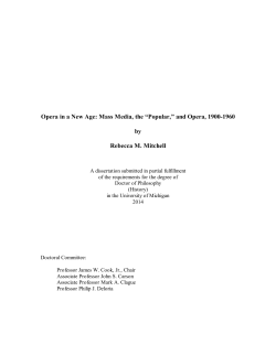 Mass Media, the &ldquo;Popular,&rdquo; - Deep Blue