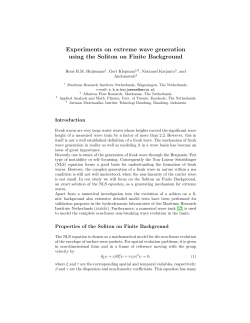 Experiments on extreme wave generation using the Soliton