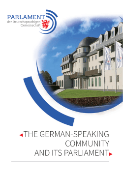 the german-speaking community and its parliament