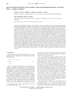 Solvent and Spectral Effects in the Ultrafast Charge Recombination