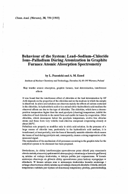 Ions-Palladium DuringAtomfzation in