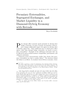 Pecuniary Externalities, Segregated Exchanges, and Market