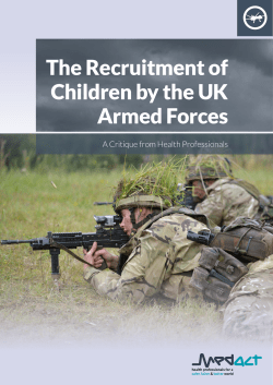 The Recruitment of Children by the UK Armed Forces