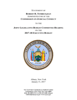 2017-18 EXECUTIVE BUDGET - New York State Commission on