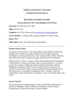 An Introduction to the Living Religions of the Worl