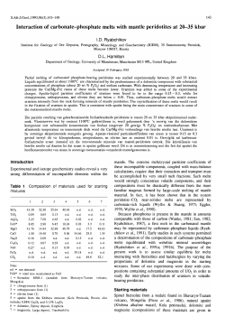 Interaction of carbonate-phosphate melts with mantle peridotites at