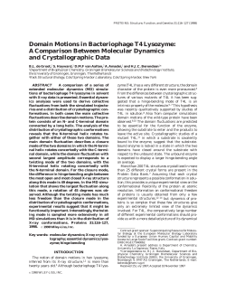 Domain Motions in Bacteriophage T4 Lysozyme: A Comparison