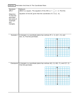 Unit 8.4 Perimeter And Area In The Coordinate Plane Standard