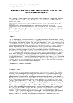 Inhibitors of VIM-2 by screening pharmacologically active