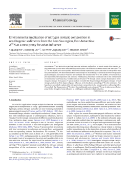 Environmental implication of nitrogen isotopic composition in