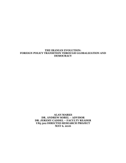 THE IRANIAN EVOLUTION: FOREIGN POLICY TRANSITION