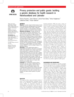 Privacy protection and public goods: building a genetic database for