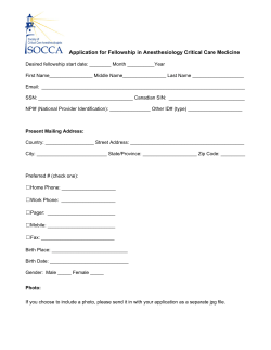 Fellowship Application Form