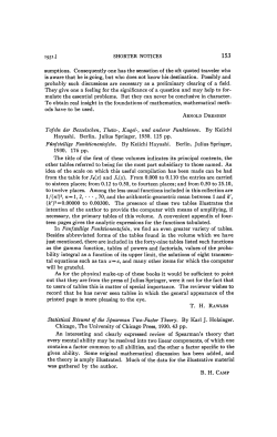 Tafeln der Besselschen, Theta-, Kugel