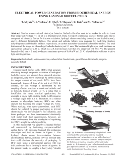 electrical power generation from biochemical energy using laminar