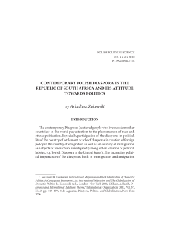 CONTEMPORARY POLISH DIASPORA IN THE REPUBLIC OF