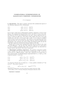 COMBINATORIAL INTERPRETATIONS OF