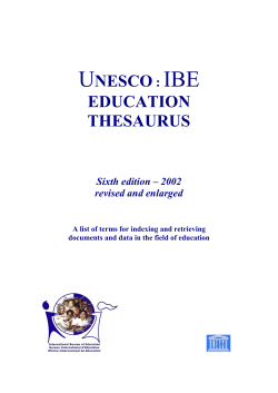 UNESCO: IBE education thesaurus