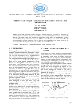 influence of torque variation on timing belt drive`s load distribution