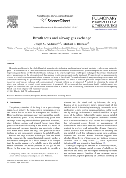 Breath tests and airway gas exchange