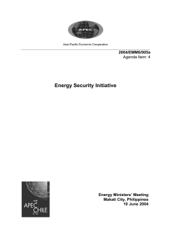 Energy Security Initiative - Asia