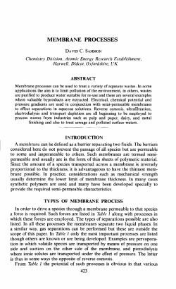 membrane processes