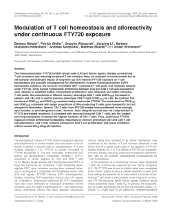 Modulation of T cell homeostasis and alloreactivity under continuous