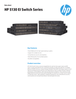 HP 5130 EI Switch Series data sheet