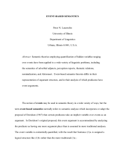 event-based semantics
