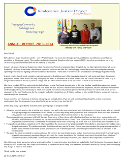 2013-2014 - The Restorative Justice Project