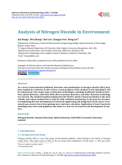 Analysis of Nitrogen Dioxide in Environment