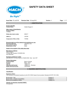 SAFETY DATA SHEET