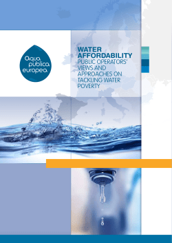 water affordability - Aqua Publica Europea