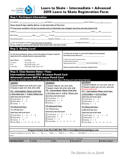 Learn to Skate &ndash; Intermediate + Advanced 2015 Learn to Skate