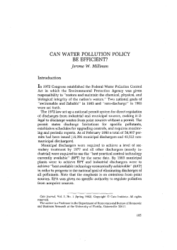 Can Water Pollution Policy Be Efficient