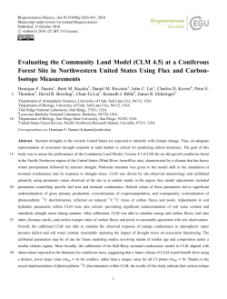 Evaluating the Community Land Model (CLM 4.5) at a Coniferous