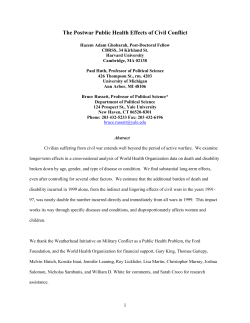 The Postwar Public Health Effects of Civil Conflict