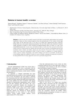 Raisins in human health: a review