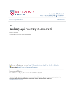 Teaching Legal Reasoning in Law School