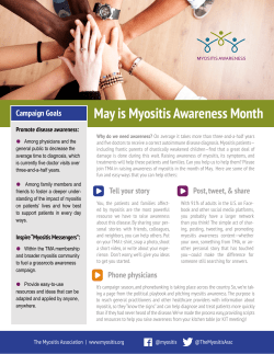 May is Myositis Awareness Month