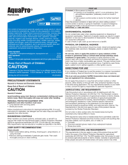 AquaPro Specimen Label